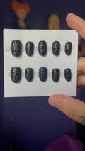 MADE TO ORDER Midnight Cheetah Press Ons