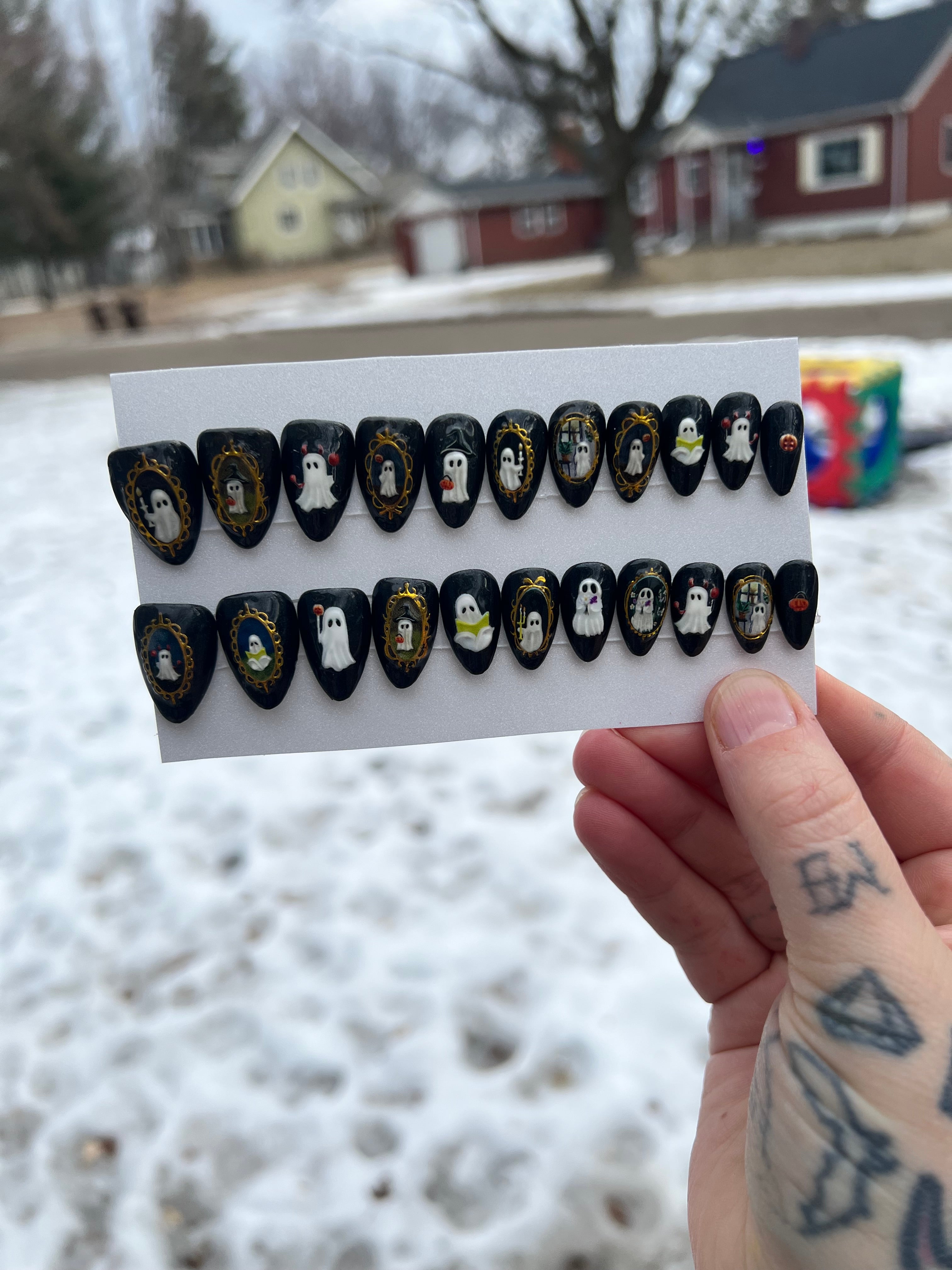 MADE TO ORDER  Ghosties Press Ons