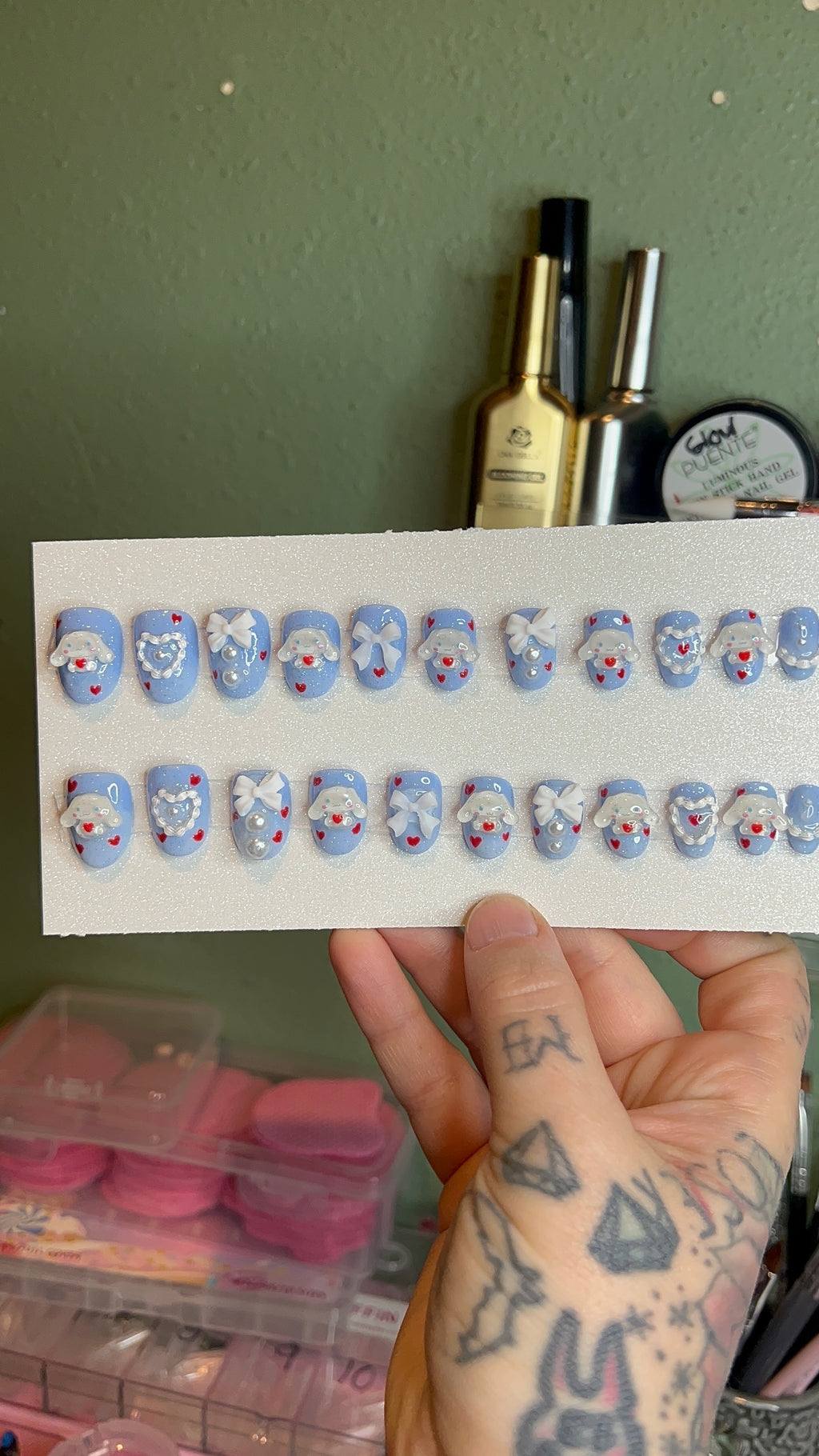 MADE TO ORDER Cinna Roll Press On Nails, kawaii nails