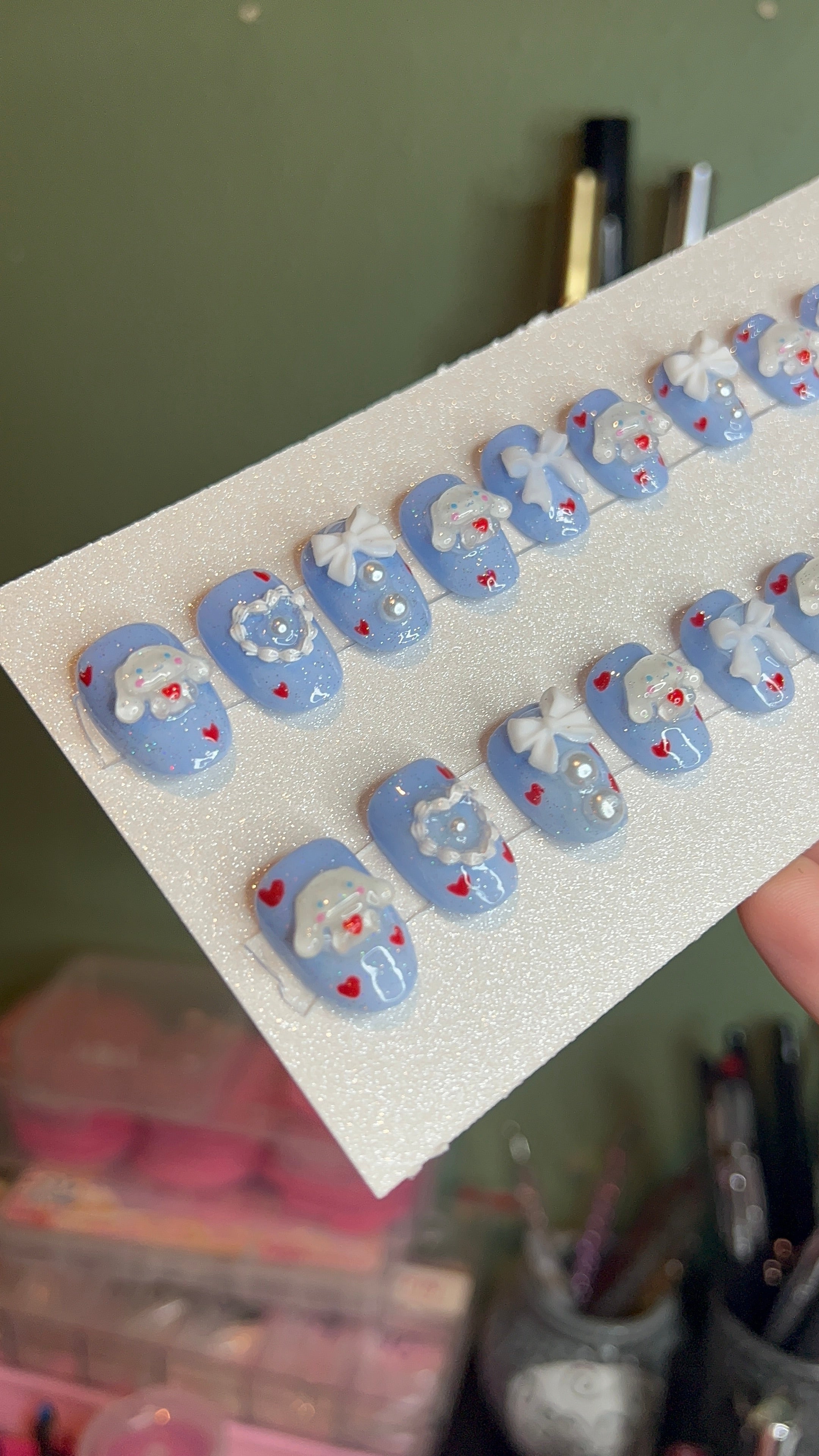 MADE TO ORDER Cinna Roll Press On Nails, kawaii nails