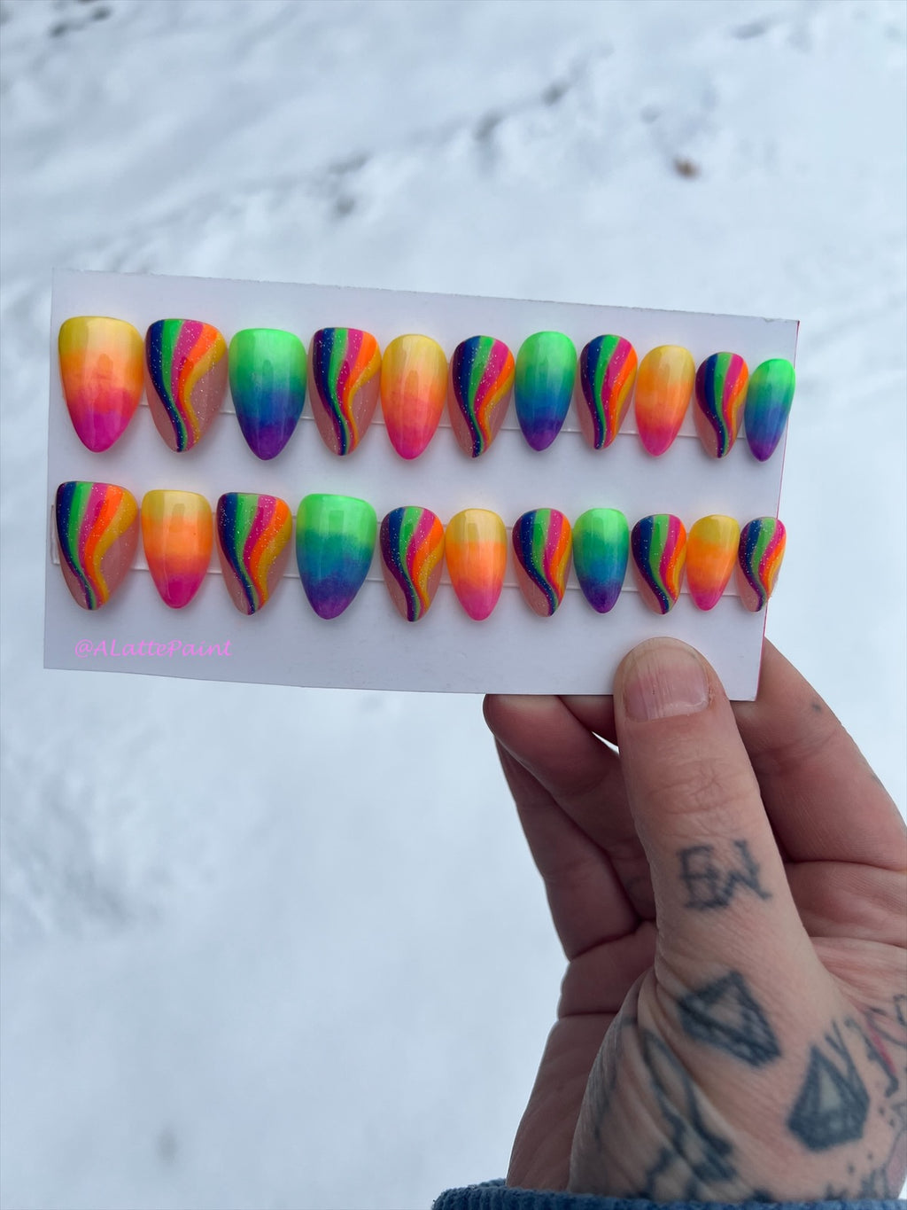 MADE TO ORDER Rainbow Bright press ons