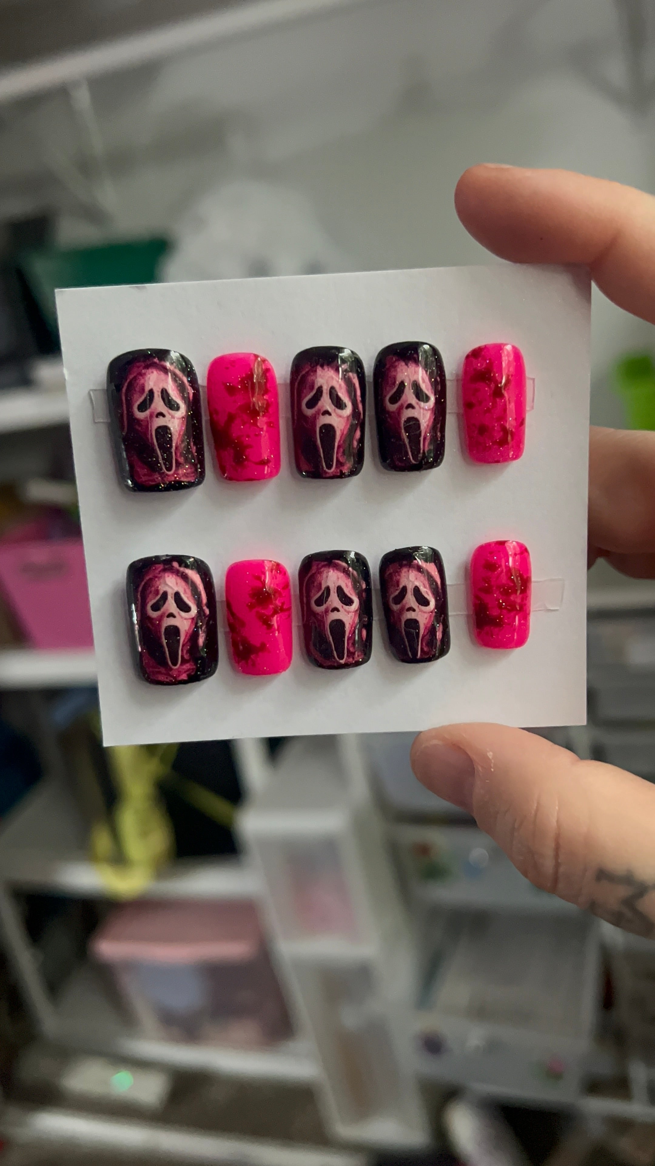 MADE TO ORDER Scream Baby Ons Nails