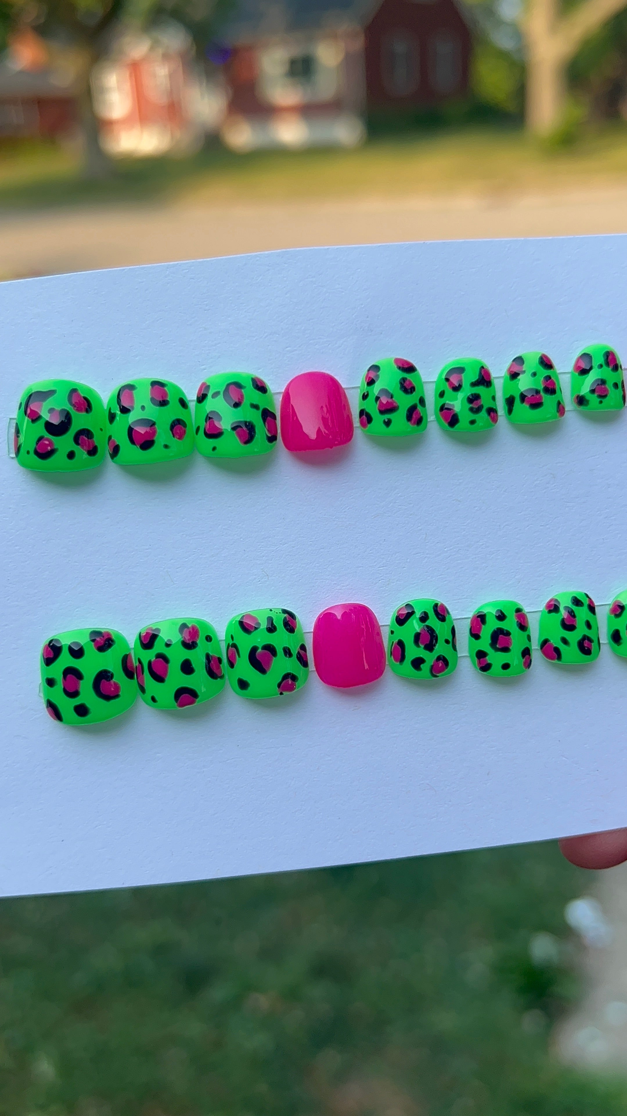 KIDS Toxic Cheetah made to order press ons