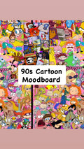 90s Cartoon Mood board
