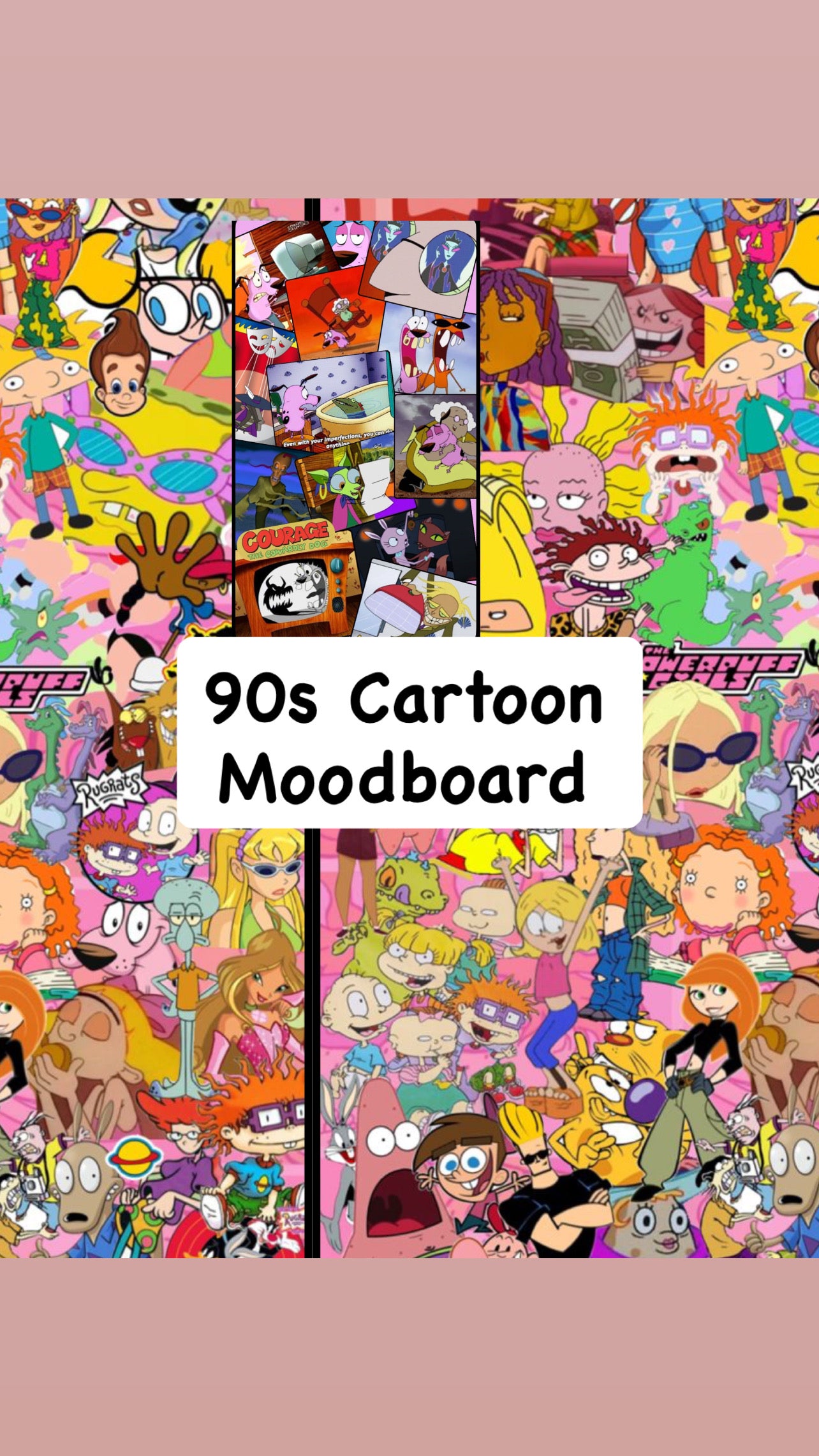 90s Cartoon Mood board