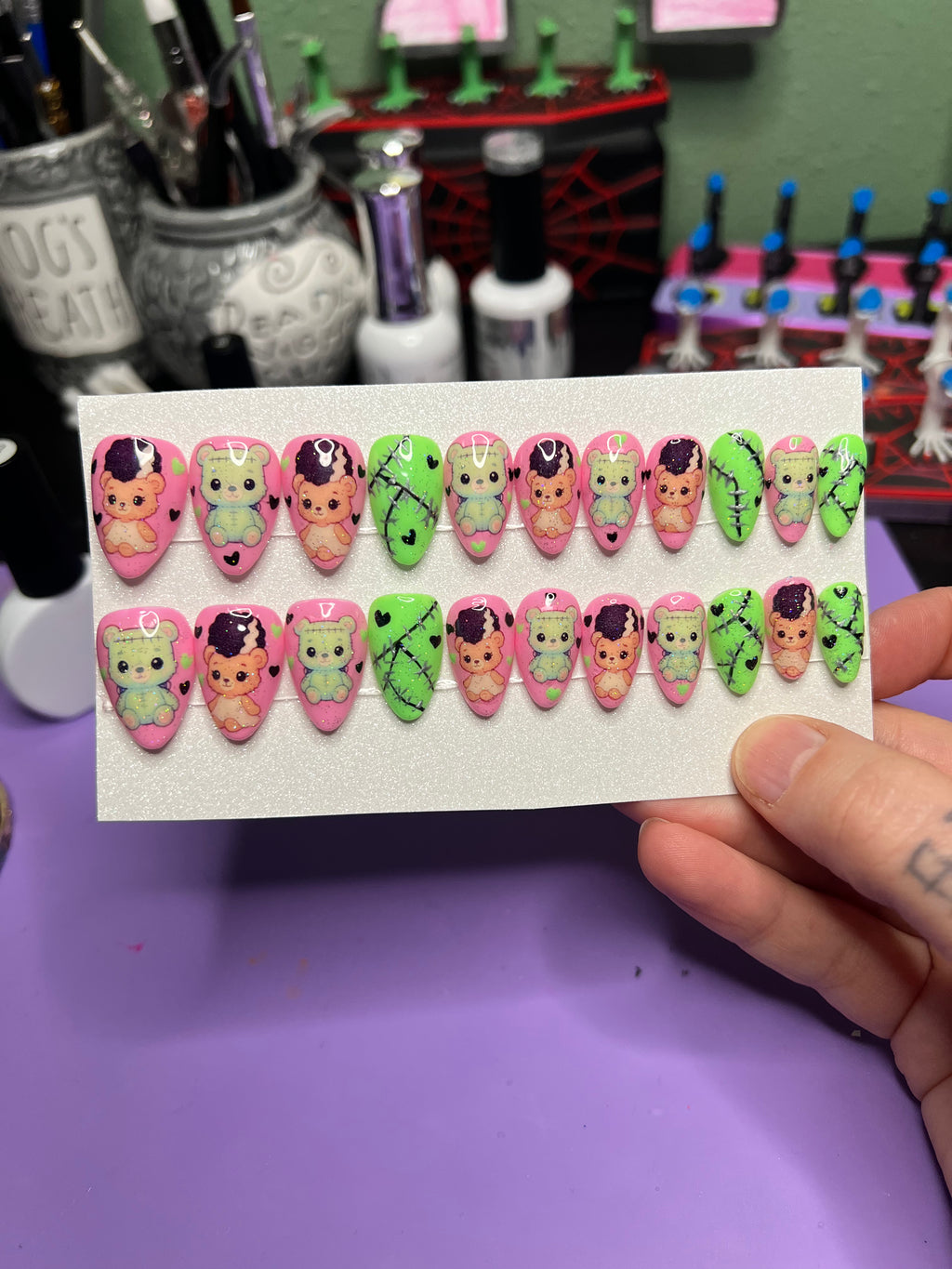 MADE TO ORDER Bear Bride and Monster press ons