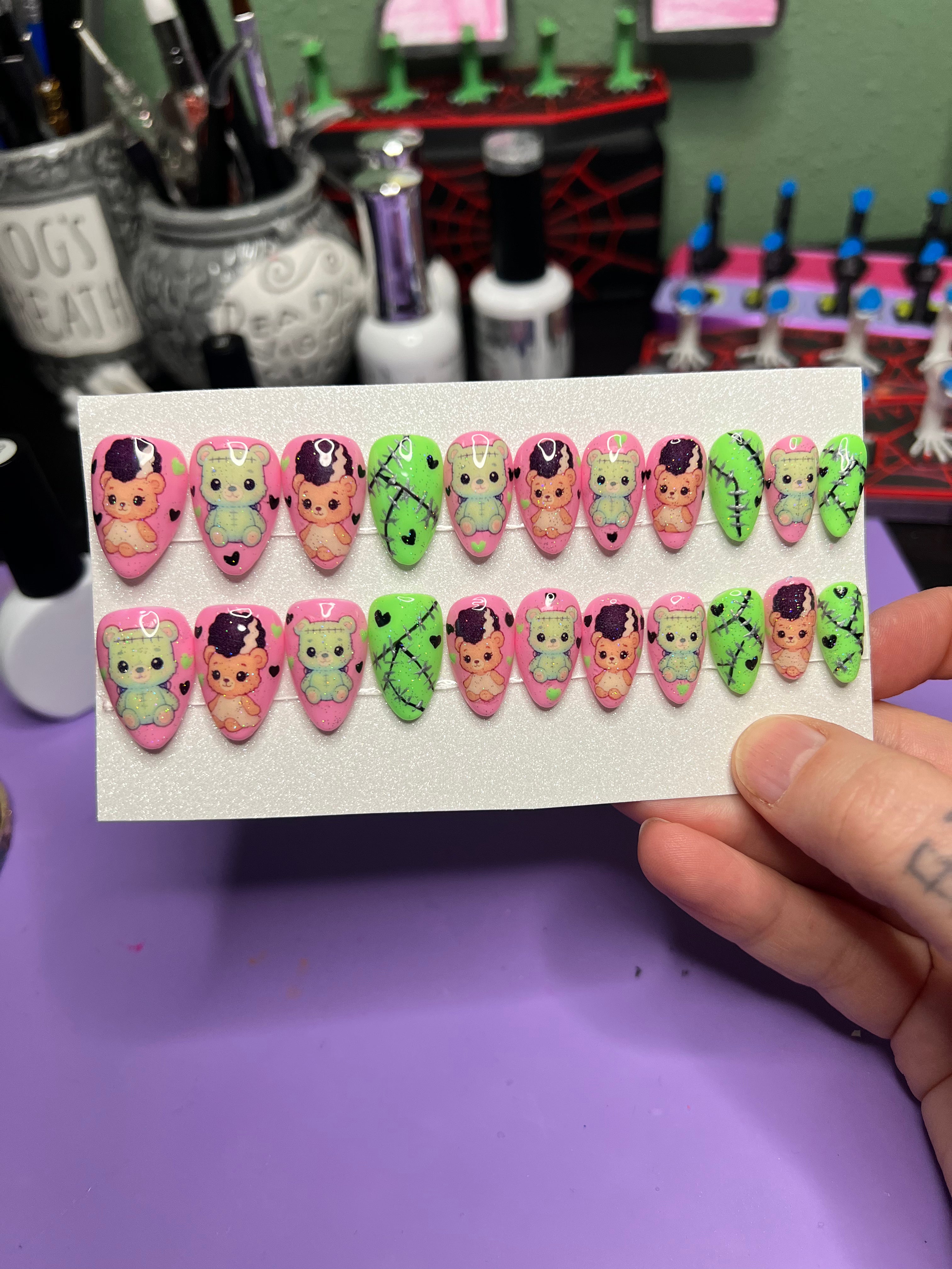 MADE TO ORDER Bear Bride and Monster press ons