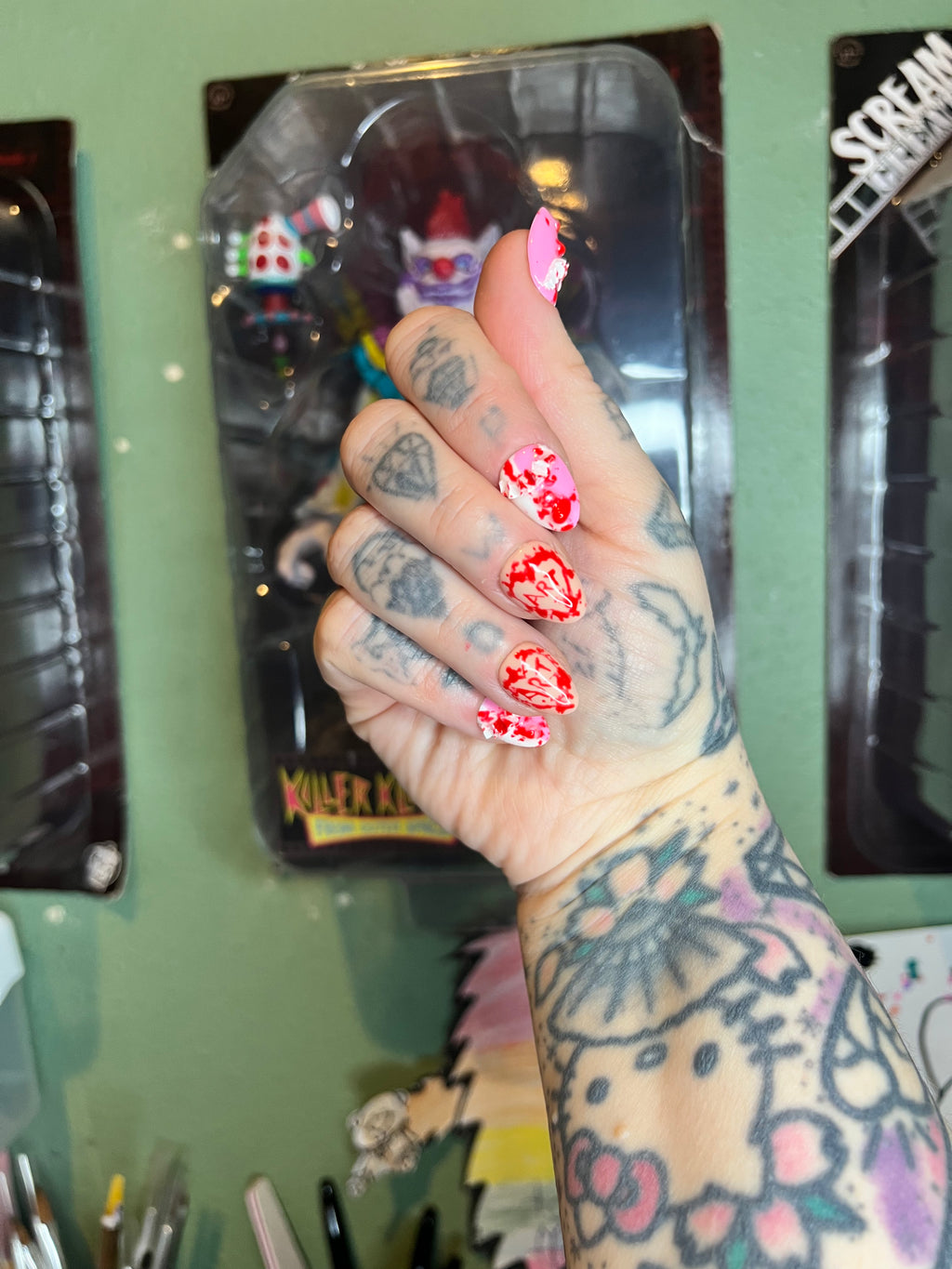 MADE TO ORDER Love Art Clown Press Ons