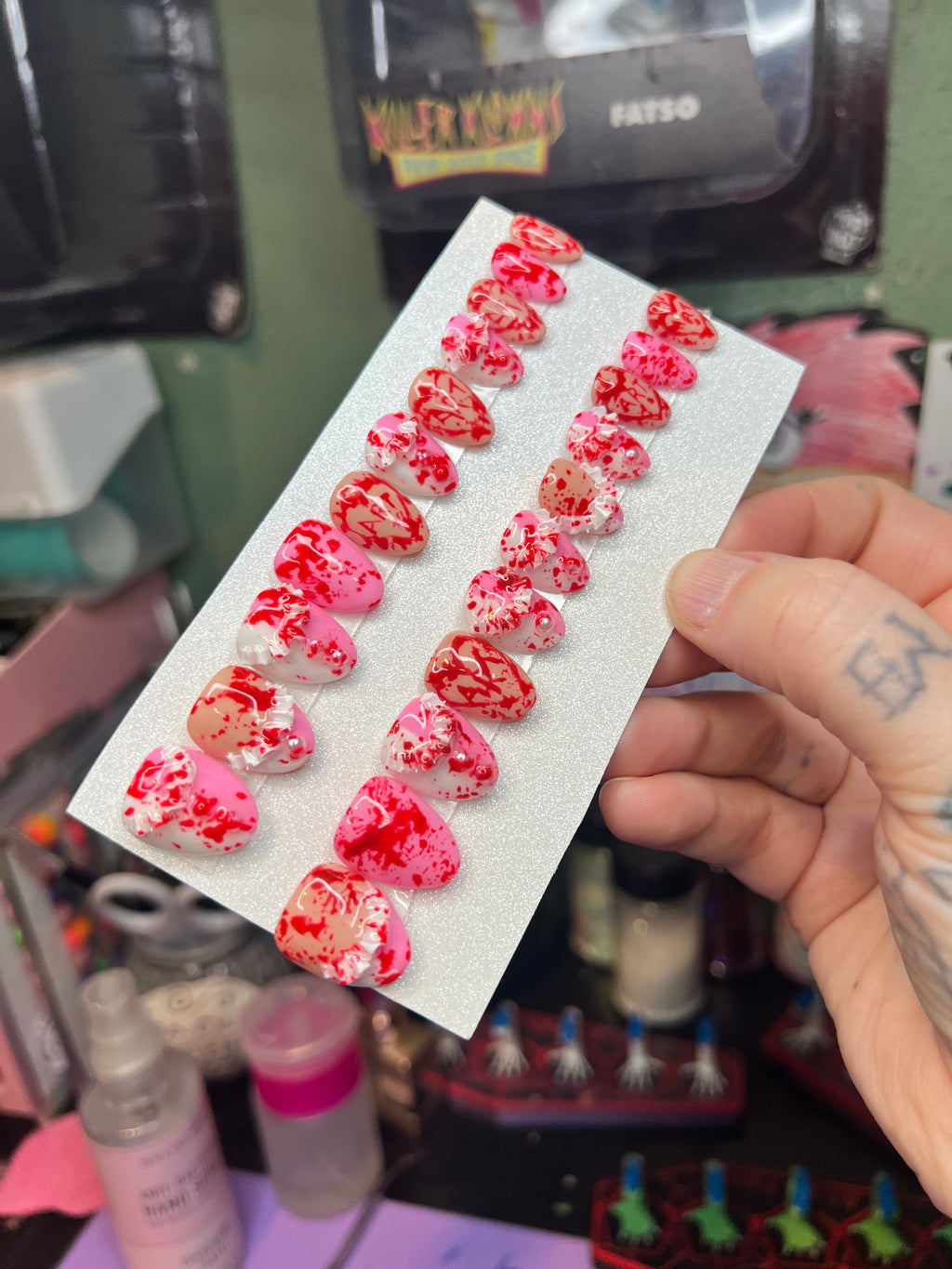 MADE TO ORDER Love Art Clown Press Ons