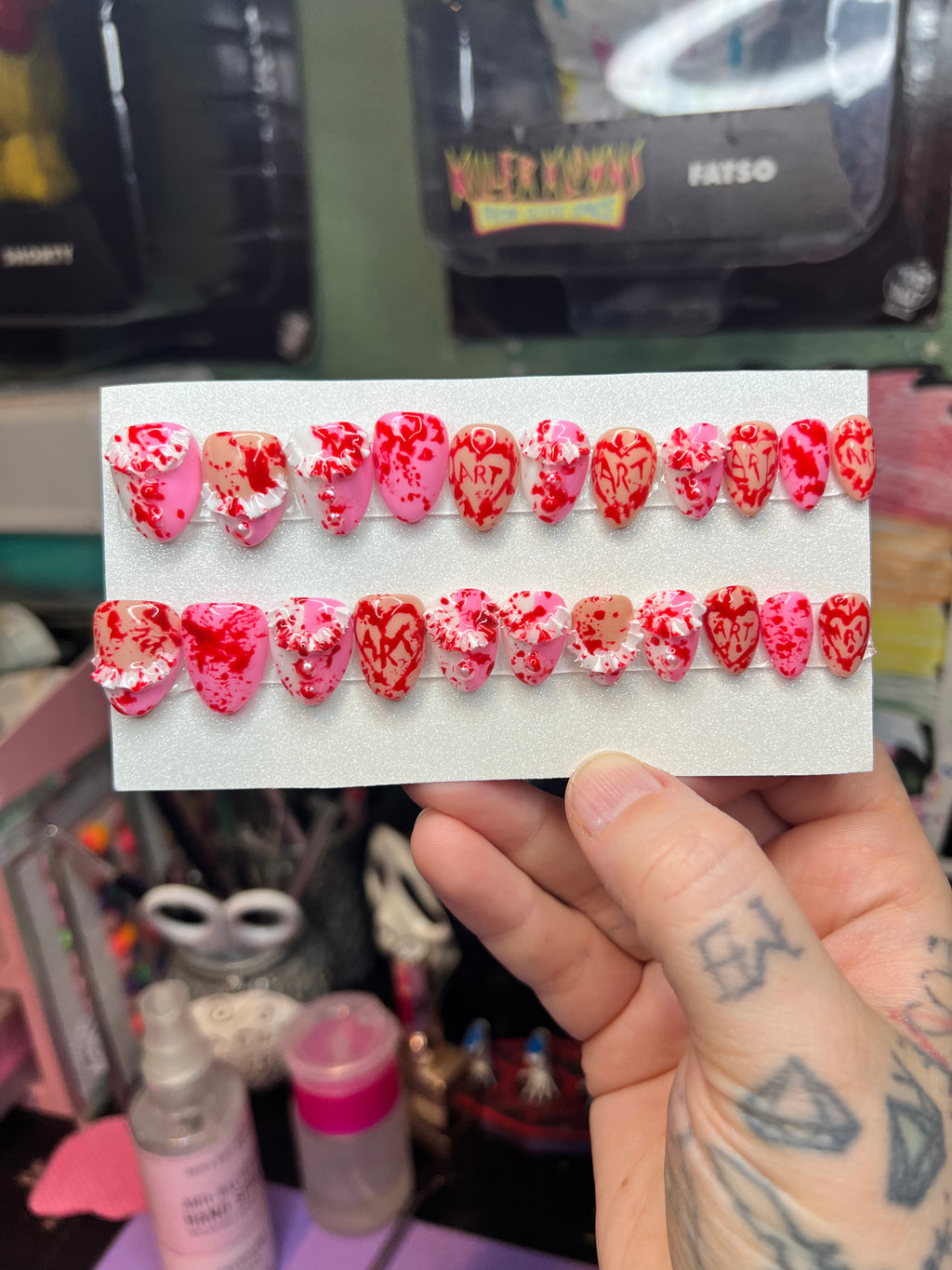 MADE TO ORDER Love Art Clown Press Ons