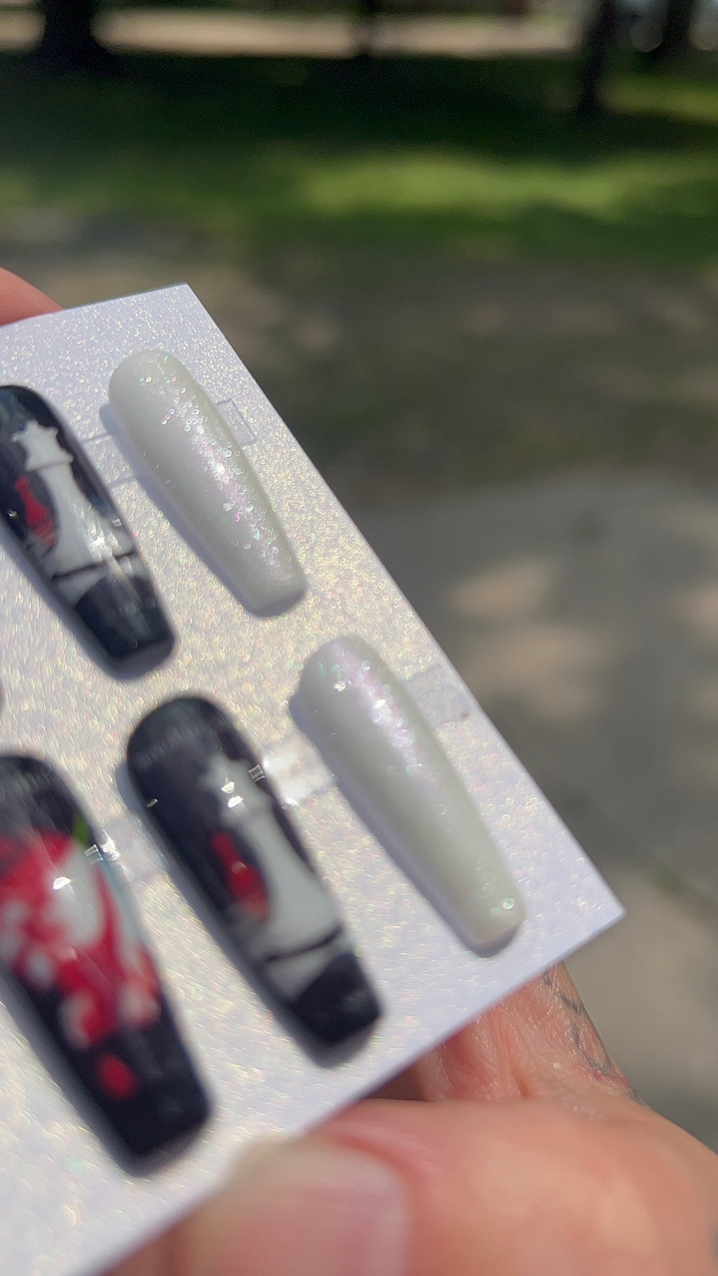 MADE TO ORDER Books and Diamond Skin Press Ons Nails
