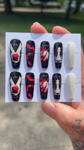 MADE TO ORDER Books and Diamond Skin Press Ons Nails