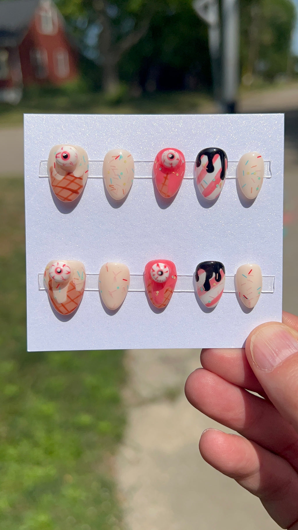 MADE TO ORDER Eye Scream Press Ons Nails