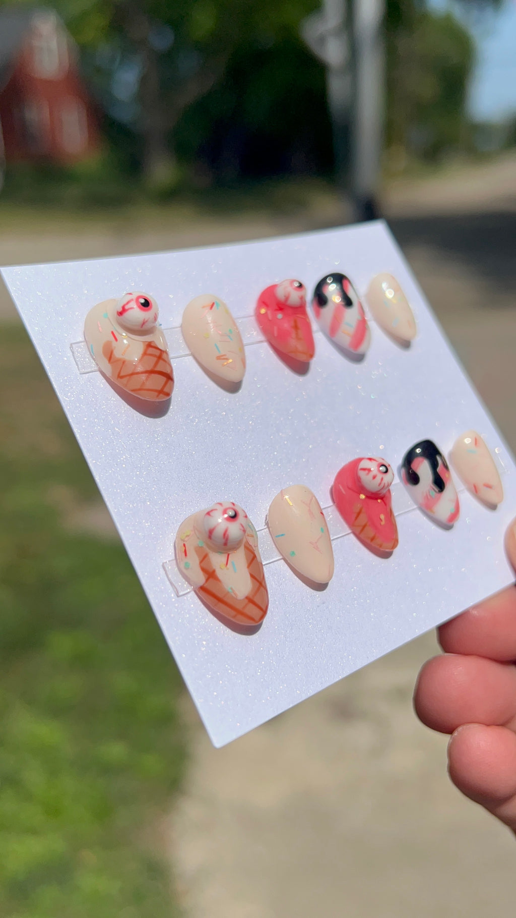 MADE TO ORDER Eye Scream Press Ons Nails